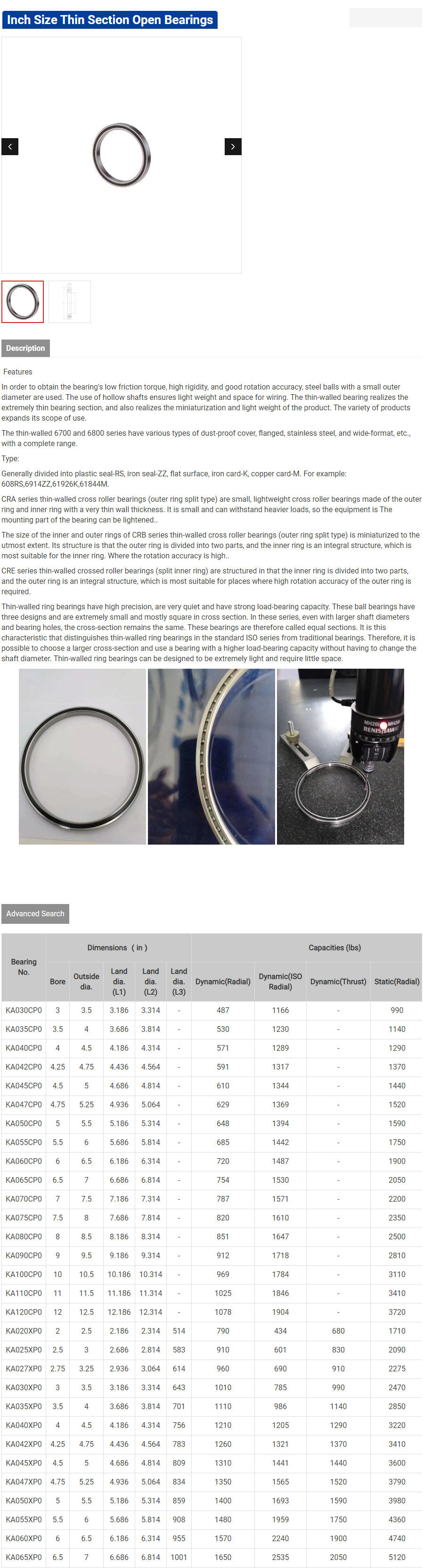 LINQING HAITUO BEARING CO LTD Deep Groove Ball Bearing Thin Section