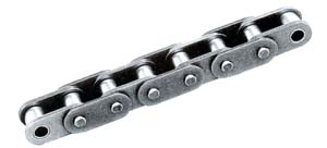 Roller chains with straight side plates (A series)